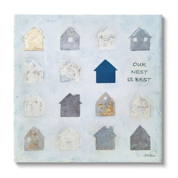 Stupell Industries Our Nest is Best Farm House Icon Chart,17 x 17, Design by Britt Hallowell