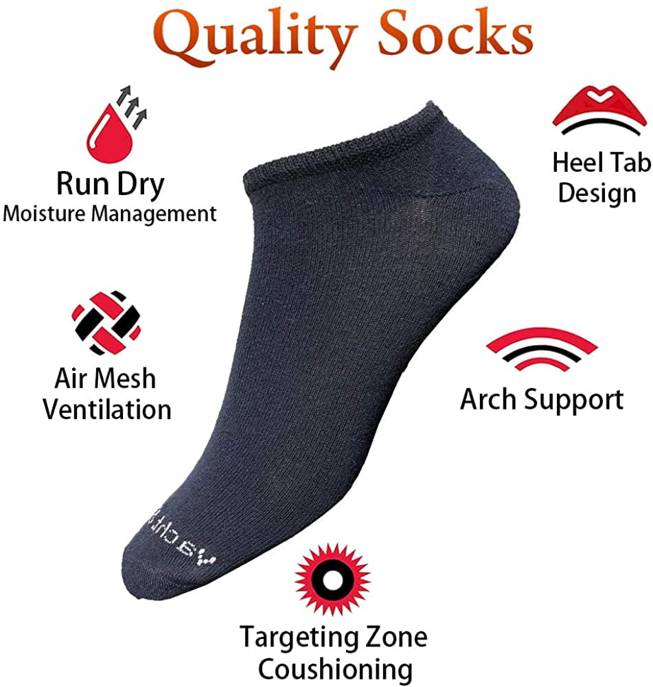 Yacht & Smith Wholesale Boys and Girls 97% Cotton Shoe Liner Training Socks Size 6-8, No Show Thin Low Cut Sport Ankle Socks (Navy, 24)