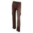 thumbnail image 4 of Women's Work Pants - Elastic High Waisted Casual Pants with Pockets, Loose Fabric and Retro Style, 4 of 4