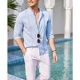 thumbnail image 2 of Camisas Casual Guayabera Cubana Para Hombre Manga Larga, 2 of 7