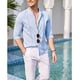 thumbnail image 2 of Camisas Casual Guayabera Cubana Para Hombre Manga Larga, 2 of 7