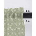thumbnail image 6 of Sage Green Curtains 45 Inch Length, Sheer Curtains for Bedroom Living Room Window Geometric Flower Leaf Diamond Plaid Retro Rod Pocket Voile Drapes Kitchen Curtains Small Half Window 42"x45" 2 Panels, 6 of 6
