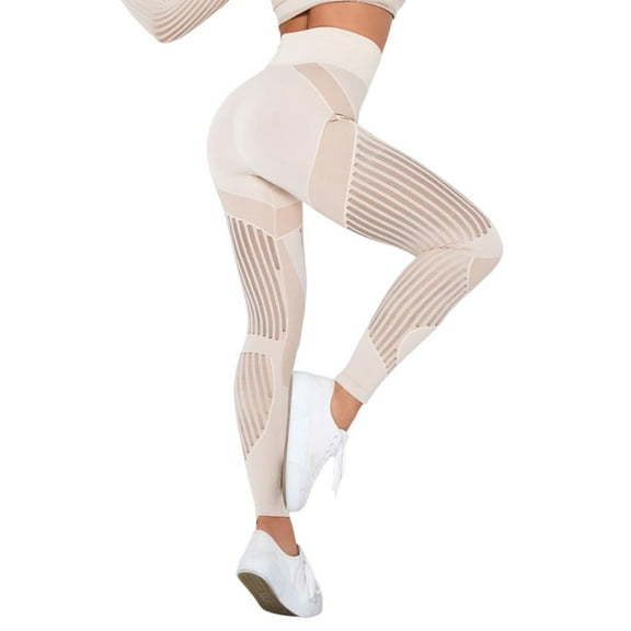 Women's Hollow Out High Waist Yoga Pants - Seamless Peach Lift Leggings, Stretchy Fitness Wear, XS-L Sizes