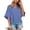 Blue, variant on Women Half Sleeve Loose Fit Top Elbow Sleeve Tees for Women Mid Length Sleeve Tops for Women Bat Sleeve Top Quarter Sleeve Shirts for Women Loose Tops for Women Green L