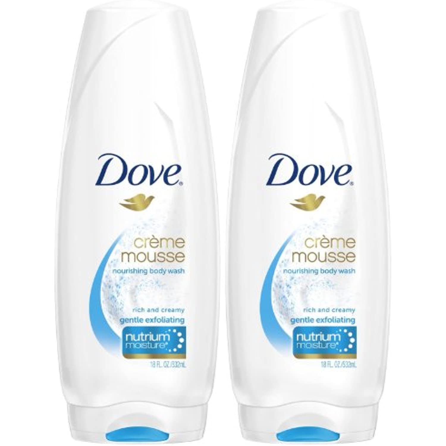 Dove Visible Care Creme Mousse Body Wash Gentle Exfoliating 18 Oz