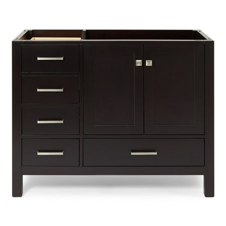 Ariel A043s-R-Bc Cambridge 42" Single Free Standing Vanity Cabinet Only - Brown