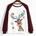 thumbnail image 4 of Costumes de Noël en Liquidation Col Rond Mode Décontractée Manches Longues Chandail en Molleton Imprimé de Noël Blouse Chandail en Molleton Surdimensionné pour Femmes, 4 of 4