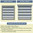 thumbnail image 7 of MING CHEN Motorized Zebra Blinds, Remote Control Day and Night Roller Blinds, 85% Blackout Dark Grey (46"W x 72"H), 7 of 7