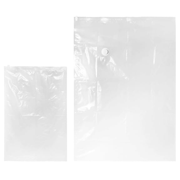 Vacuum Storage Bags 20-Pack 5 Sizes with Hand Pump Double-Sealed Zipper Leak-Proof One-Way Valve Space Saver for Travel