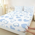 thumbnail image 3 of Feelyou Cartoon Love Heart Full Size Sheets for Kids, Happy Valentines Day Bed Sheets, Fairy Tale Princess Sheet Sets, Ultra Soft Bedroom Decor, 4-Piece, 3 of 7