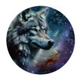 thumbnail image 4 of Orinice Wolf Stars Space Round Table Cover Stain Resistant Washable Indoor Outdoor Tablecloth Kitchen Dining Wedding Parties Table Cloth 100% Polyester Fiber 46-50, 4 of 8