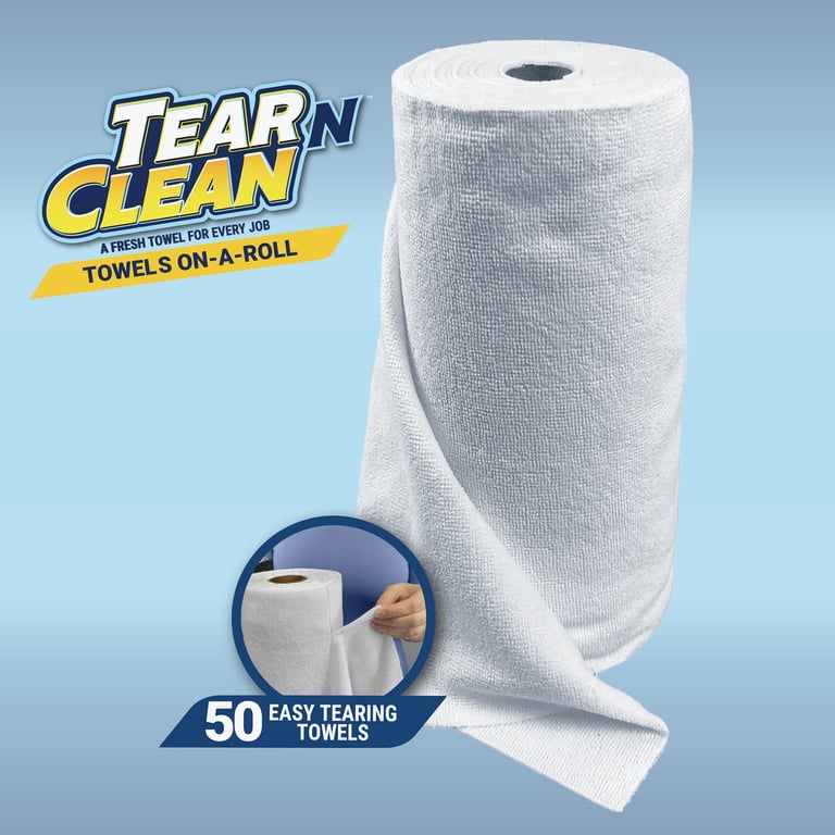 Tear-N-Clean Microfiber Cleaning Towels on a Roll, 50 Count photo 2