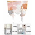 thumbnail image 6 of Pink Beige Color Block Tie Up Curtains for Window, Thermal Insulated Balloon Shade Adjustable Rod Pocket Curtains Valance Panels for Kitchen Bathroom Cafe 52 x 45 Abstract Art Contemporary Luxury, 6 of 6