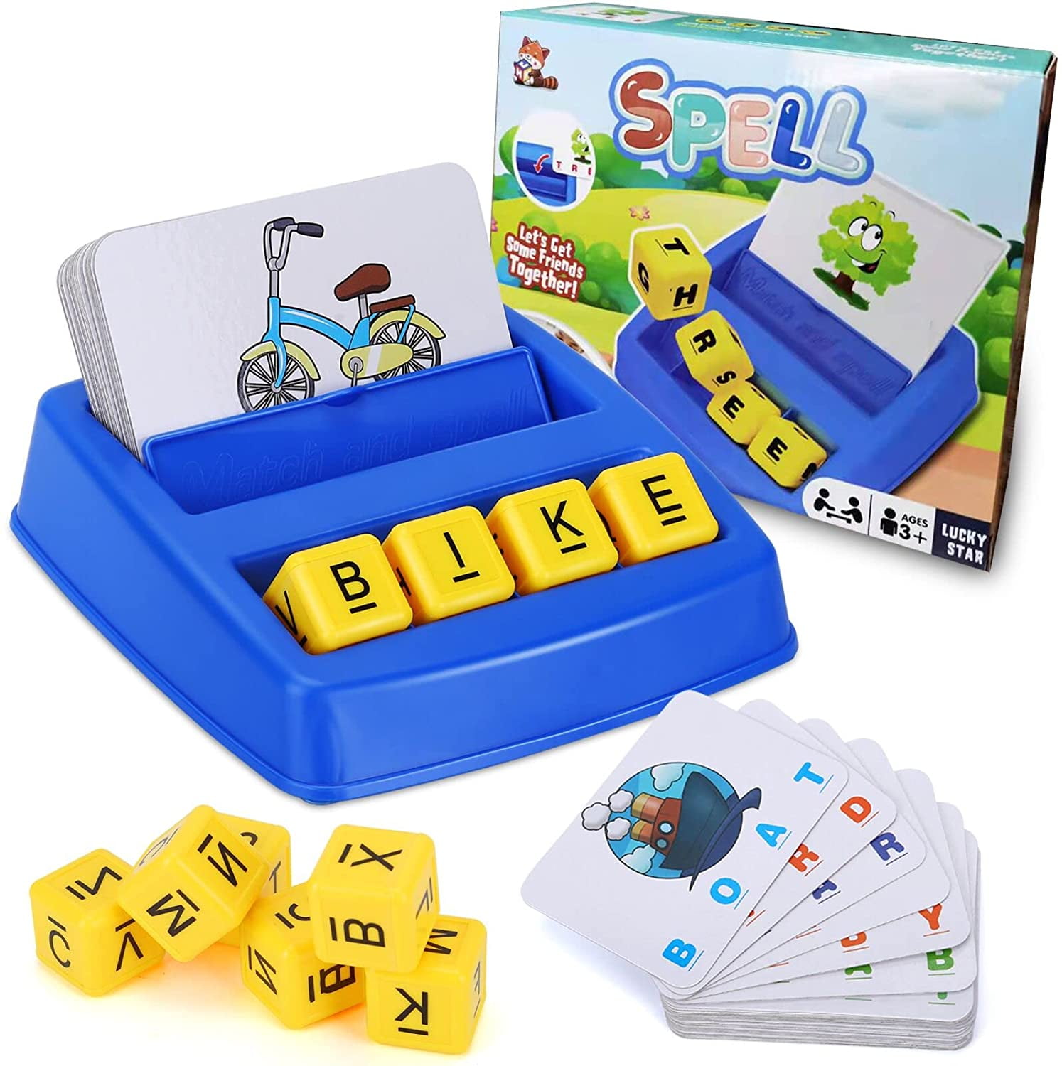Fun Spelling GameEducational Toys For 3-5 Year OldWooden Alphabet Letters 