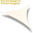 thumbnail image 6 of LOVE STORY Sun Shade Sail 20' x 20' x 20' Cream Triangle Canopy UV Block Awning for Outdoor Patio Backyard Garden (We Make Custom Size), 6 of 8