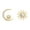 Gold, variant on Moon Statement Earrings for Women, Crescent Moon Star Earrings, Sun Moon Stars Earrings Hypoallergenic, Cute Moon Jewelry Funny Earrings