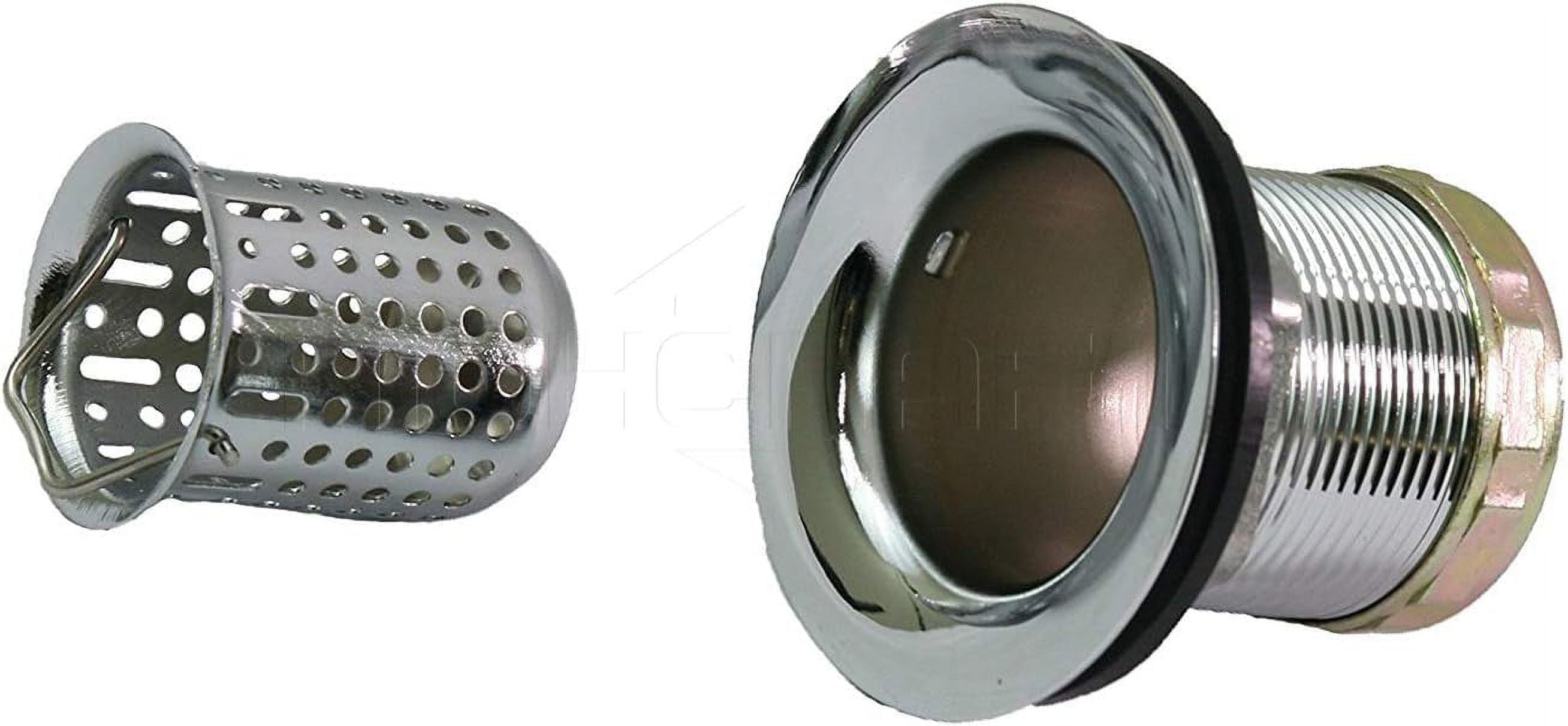 Highcraft Bar Style Deep Sink Drain Strainer, Chrome
