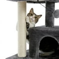 thumbnail image 4 of Schnappi 33" Grey Cat Tree for Indoor Cats - Cat Tower Condos with Scratching Post and Platform, Multi-Level Pet Play House Stable Kitty Furniture, 4 of 6