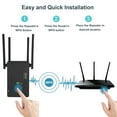 thumbnail image 4 of WiFi Range Extender Repeater, 5GHz/2.4GHz Dual Band 1200Mbps WiFi Repeater Wireless Signal Booster, 360 Degree Full Coverage WiFi Extender Signal Amplifier with 4 Band Antennas, 4 of 8