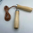 thumbnail image 4 of Fitness Companion: Solid Wooden Handles Leather Jump Rope, Your Ultimate Training Partner, 4 of 5