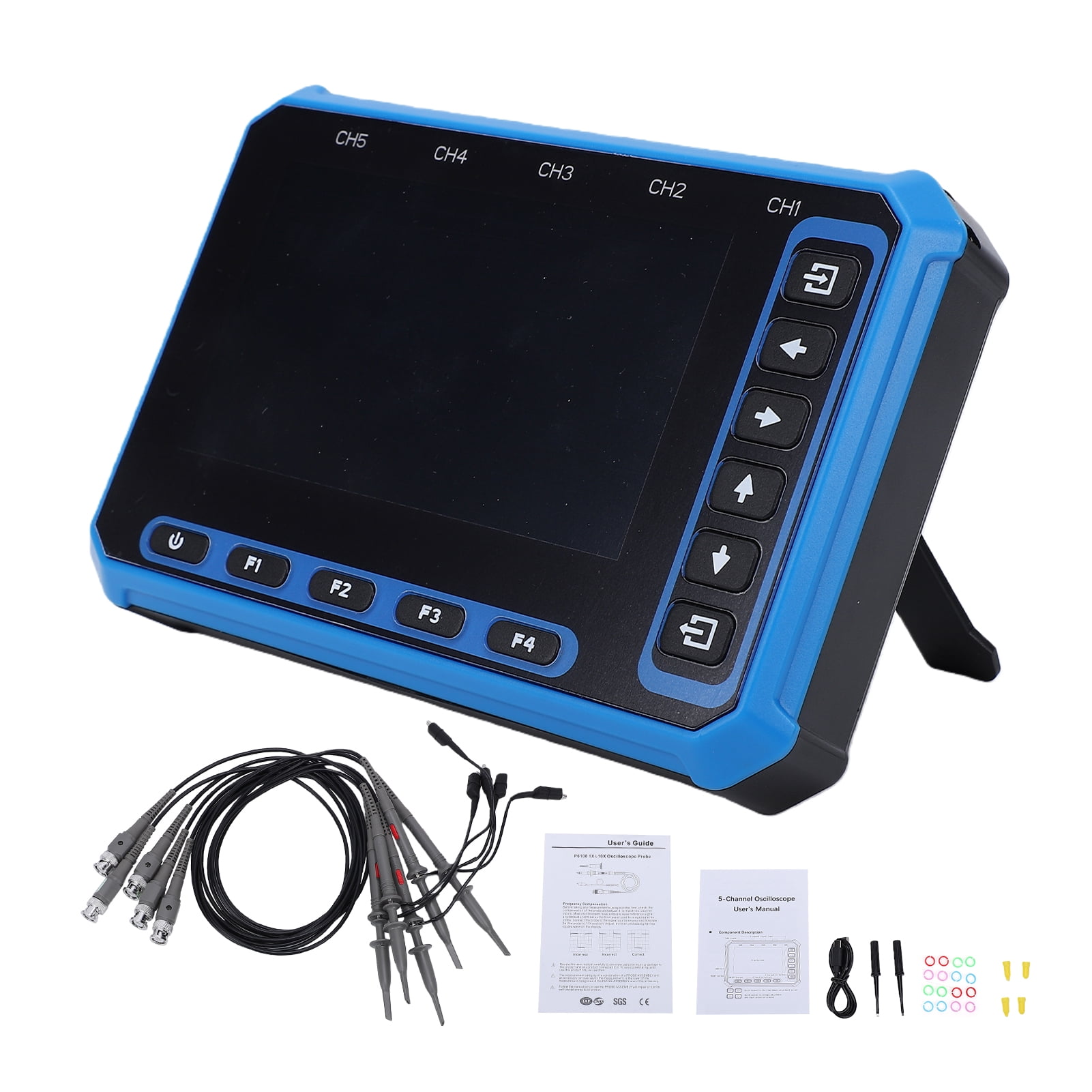 Storage Cabinets Signal 5 Channel Handheld Oscillometer Digital Portable Scope with 2.8 Inch Display 1MHz Bandwidth 3MHz Sampling Rate for Low Frequency Signals Auto Normal Single Detection