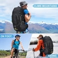 thumbnail image 2 of GKXLH Hiking Backpack for Men/Women, 60L Camping Backpack Travel Bag with Waterproof Rain Cover, Multi-Compartments, Adjustable Straps (Black), 2 of 9