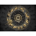 thumbnail image 2 of Jeffries, Oliver 24x19 Gold Ornate Wood Framed with Double Matting Museum Art Print Titled - Zodiac Calendar II, 2 of 4