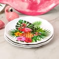 thumbnail image 3 of Flamingo in Paradise Tableware - Set of 4 Melamine Dessert Plates, 3 of 5