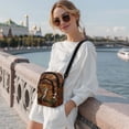 thumbnail image 2 of TSOVTHRID Hummingbird Floral Brown Print Cell Phone Crossbody Bag for Women Lightweight Small Crossbody Bag Cell Phone Purse Wallet with Adjustable Strap, 2 of 7
