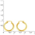 thumbnail image 2 of Brilliance Fine Jewelry Women's 14K Gold Plated Sterling Silver Yellow and Tri Color Round Hoop Earrings Set, 2 of 4
