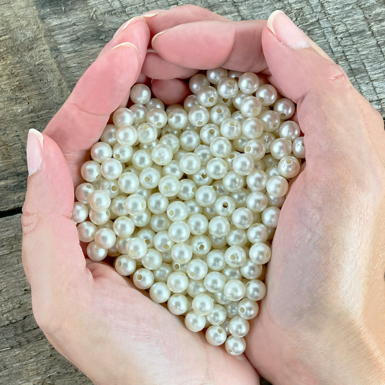 Hello Hobby 7.5mm White Pearl Beads for Unisex Kids, 325ct, Kids Unisex