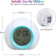 thumbnail image 2 of Led Children's Alarm Clock, Wake-up Alarm Clock 7 Color Change Changing Light Alarm Clock, 5 Natural Sounds To Improve Sleep, Touch Control, 2 of 4