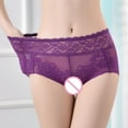 thumbnail image 4 of Bigersell Lingerie Underwear Clearance Thong Underwear Boyshort Thongs Panty Style P-774 Cotton Boyshort Panties Thong Briefs Mid Waist Women Cheeky Panties Purple M, 4 of 7