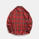 thumbnail image 3 of Blusa y camisa de manga larga con cuello vuelto para hombre, blusa informal a cuadros con botones y cuello vuelto, blusa de manga larga para hombre, 3 of 3