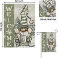 thumbnail image 2 of Welcome Winter Gnome Green Decorative Garden Flag, Christmas Snowflakes Pine Tree Get Cozy Yard Outside Decorations, Seasonal Farmhouse Burlap Outdoor Small Home Decor Double Sided 12.5x18, 2 of 6