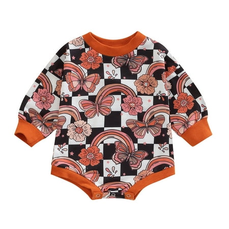 

Xingqing Kids Baby Girls Boys Halloween Print Romper Long Sleeve Jumpsuit Autumn Sweatshirt One piece Clothes 18-24 Months