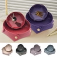 thumbnail image 5 of vnanda Practical Storage Tray 2pcs Storage Tray Space-saving Foldable Button Designs Faux Leather Storage Box for Jewelry Keys Storage Tray for Watches, 5 of 8