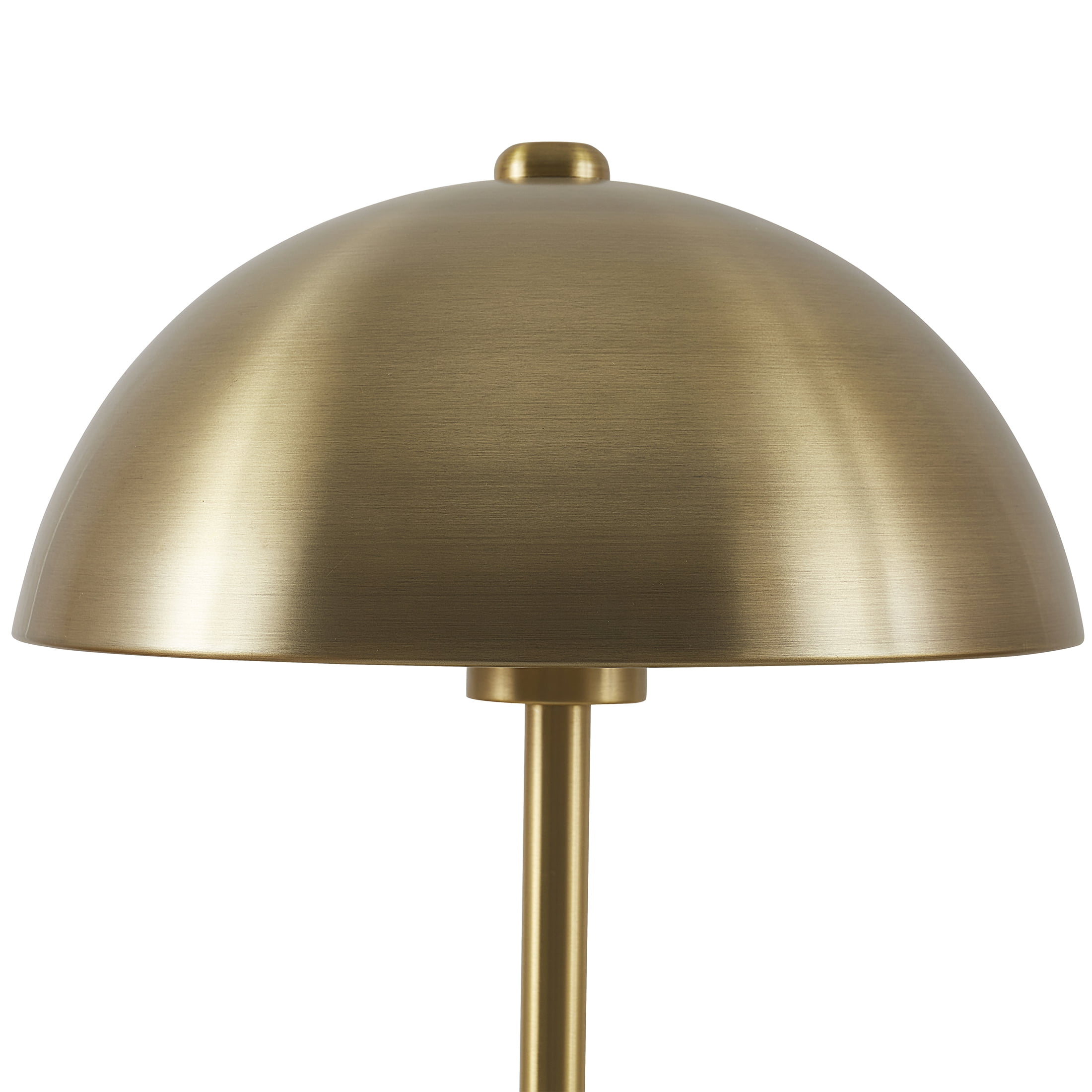 Better Homes & Gardens 18" Modern Dome Touch On/Off Table Lamp, Brass