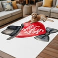 thumbnail image 2 of Fsddascl Happy Father's Day Outdoor Rug for Patio/Deck/Porch, Non-Slip Large Area Rug 5 x 8 Ft, Love Heart Watercolor Bow Indoor Outdoor Rugs Washable Area Rugs, Reversible Camping Rug Carpet Runner, 2 of 5
