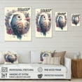 thumbnail image 4 of Designart Cute Owls Floral Art III Canvas Wall Art, 4 of 5