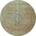 thumbnail image 1 of Ahgly Company Indoor Round Persian Light Blue Traditional Area Rugs, 3' Round, 1 of 4