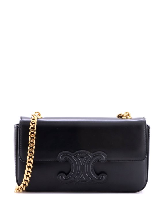 Pre-Owned Triomphe Chain Shoulder Bag Leather Small By Rebag
