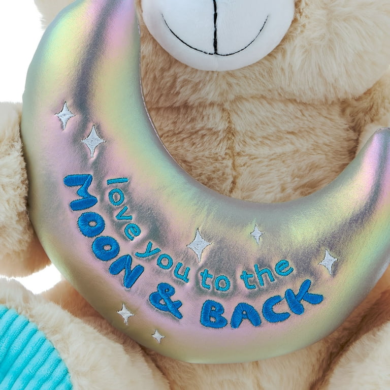 Mother's Day Large Cream Bear Plush with To the Moon & Back Crescent Moon, 14 in, by Way To Celebrate