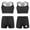 Black, variant on YONGHS Kids Girls Tankini Swimsuit Gymnastics Dance Sports Bra Crop Tops and Booty Shorts 2Pcs Set Light Green 6