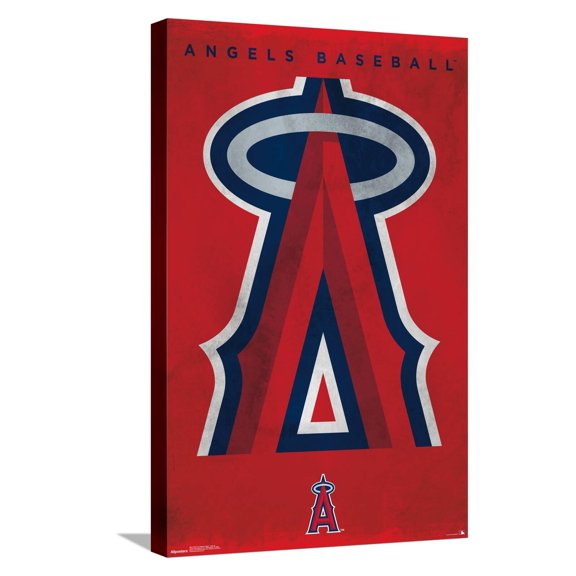 MLB Los Angeles Angels - Logo 25 Canvas Wall Poster, 14.725" x 22.375"