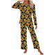 thumbnail image 1 of Puntoco Conjunto de pijama y pantalones de manga larga con cuello redondo y estampado para mujer con bolsillos Puntoco Puntoco-1847, 1 of 5