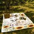 thumbnail image 7 of Three Goats Posed Together Among Golden Sunflowers, Soft Flannel Blanket with Pastoral Animal Watercolor Print, Housewarming Gift and Home Decor for Bedroom and Living Room, 7 of 7