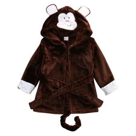 

VIKING GLORY Boy Girl Animal Baby Bathrobe Baby Hooded Bath Towel Infant Bathing Honey Baby