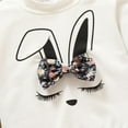 thumbnail image 4 of Esaierr Baby Newborn Girls 2Pcs Cotton Sweatshirt Outfits Long Sleeve Crew Neck T-Shirt Tops Rabbit Printed Long Pants Toddler Clothing Sets, 4 of 7