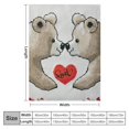 thumbnail image 4 of Orinice Bears Kissing Heart Warm Lightweight Blanket Soft Fleece Blankets for All Seasons - Perfect Decor for Living Rooms, Sofas, and Beds 40x50in, 4 of 6